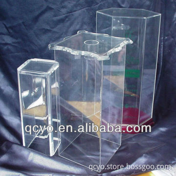 Clear acrylic wine cardboard display stand